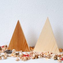 Handmade Wood Christmas Trees Decoration, Elm & Ash Handmade Wood Christmas Trees Decoration, Elm & Ash