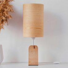 Handmade Wood Table Lamp - Motif Wood 2 Ash