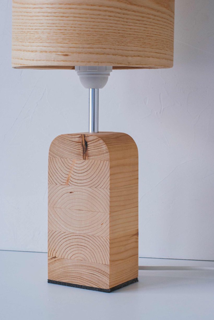 Handmade Wood Table Lamp - Motif Wood 2 Ash
