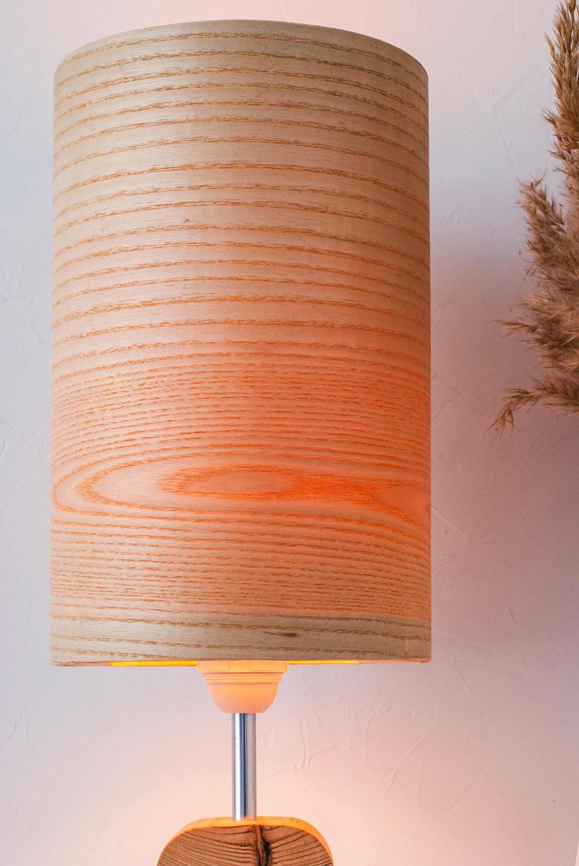 Handmade Wood Table Lamp - Motif Wood 2 Ash