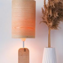Handmade Wood Table Lamp - Motif Wood 2 Ash