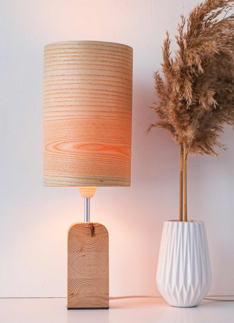 Handmade Wood Table Lamp - Motif Wood 2 Ash