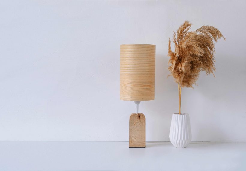 Handmade Wood Table Lamp - Motif Wood 2 Ash