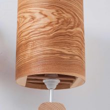Handmade Wooden Table Lamp 'Motif Wood 3 Olive'
