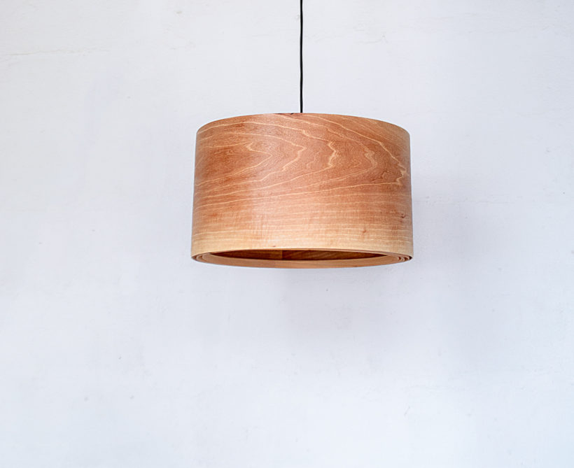 Spiral Walnut EU - Handmade Wooden Ceiling Light