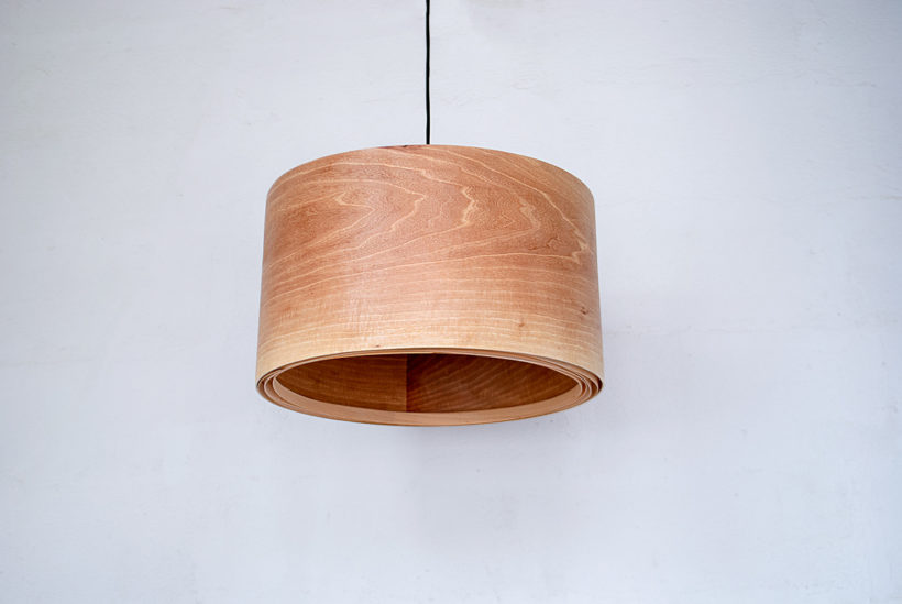 Spiral Walnut EU - Handmade Wooden Ceiling Light