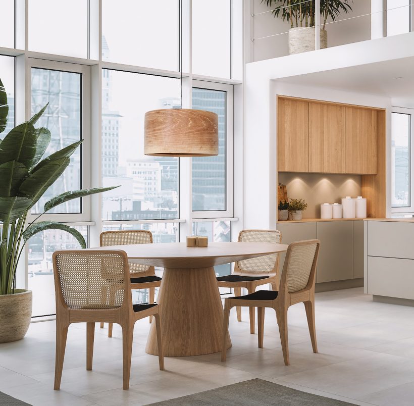 Spiral Walnut EU - Handmade Wooden Ceiling Light