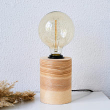 Barrel Olive - Handmade Wooden Table Lamp