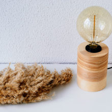 Barrel Olive - Handmade Wooden Table Lamp
