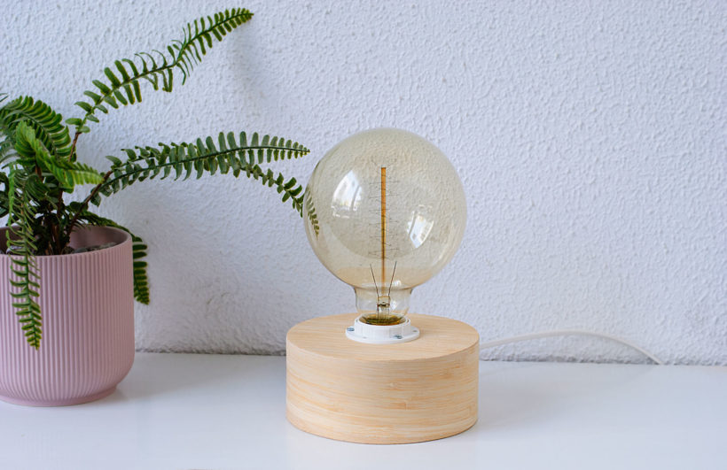 Barrel Bamboo - Handmade Wooden Table Lamp