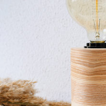 Barrel Olive - Handmade Wooden Table Lamp