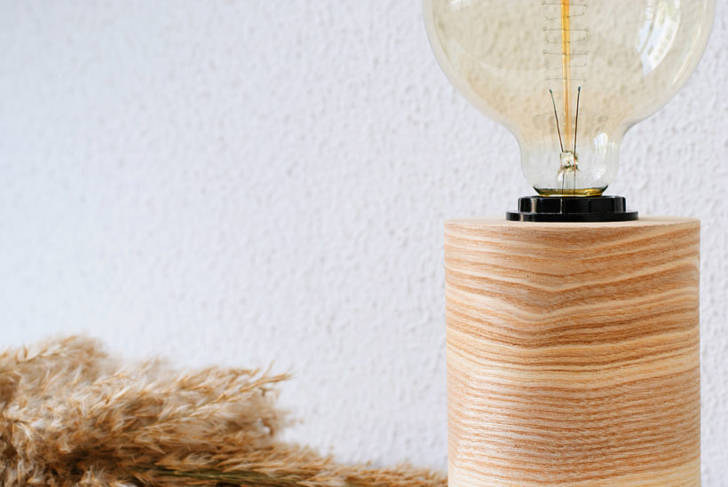 Barrel Olive - Χειροποίητο Ξύλινο Επιτραπέζιο Φωτιστικό