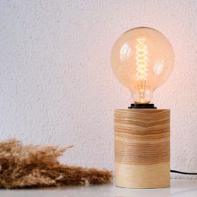 Barrel Olive - Handmade Wooden Table Lamp