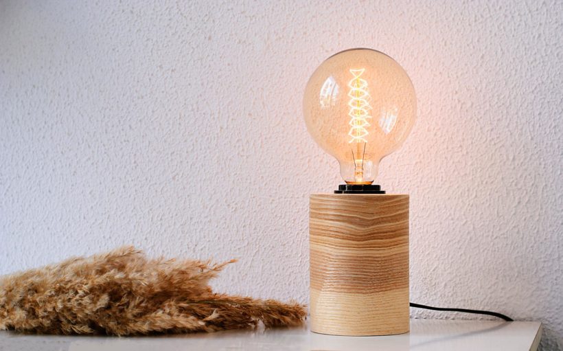 Barrel Olive - Χειροποίητο Ξύλινο Επιτραπέζιο Φωτιστικό