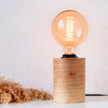 Barrel Walnut EU - Handmade Wooden Lamp