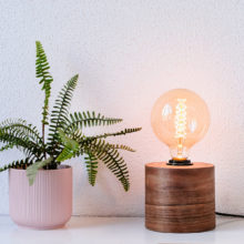 Barrel Walnut - Handmade Wooden Table Lamp