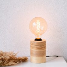 Barrel Olive - Handmade Wooden Table Lamp