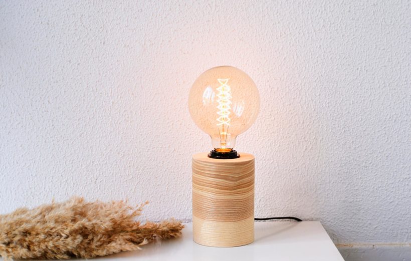 Barrel Olive - Χειροποίητο Ξύλινο Επιτραπέζιο Φωτιστικό