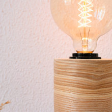 Barrel Olive - Handmade Wooden Table Lamp