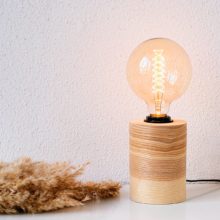 Barrel Olive - Handmade Wooden Table Lamp