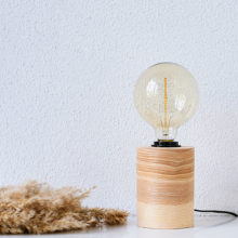 Barrel Olive - Handmade Wooden Table Lamp