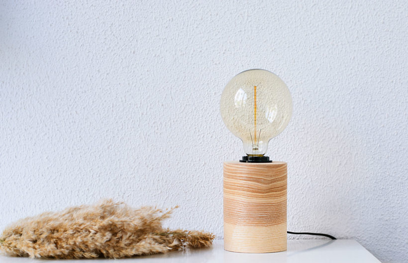 Barrel Olive - Χειροποίητο Ξύλινο Επιτραπέζιο Φωτιστικό