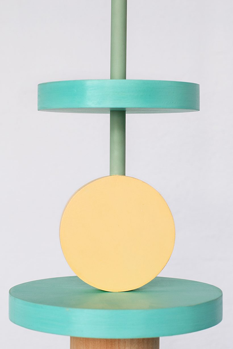 Χειροποίητο Παιδικό Φωτιστικό Οροφής - Janus Yellow & Turquoise