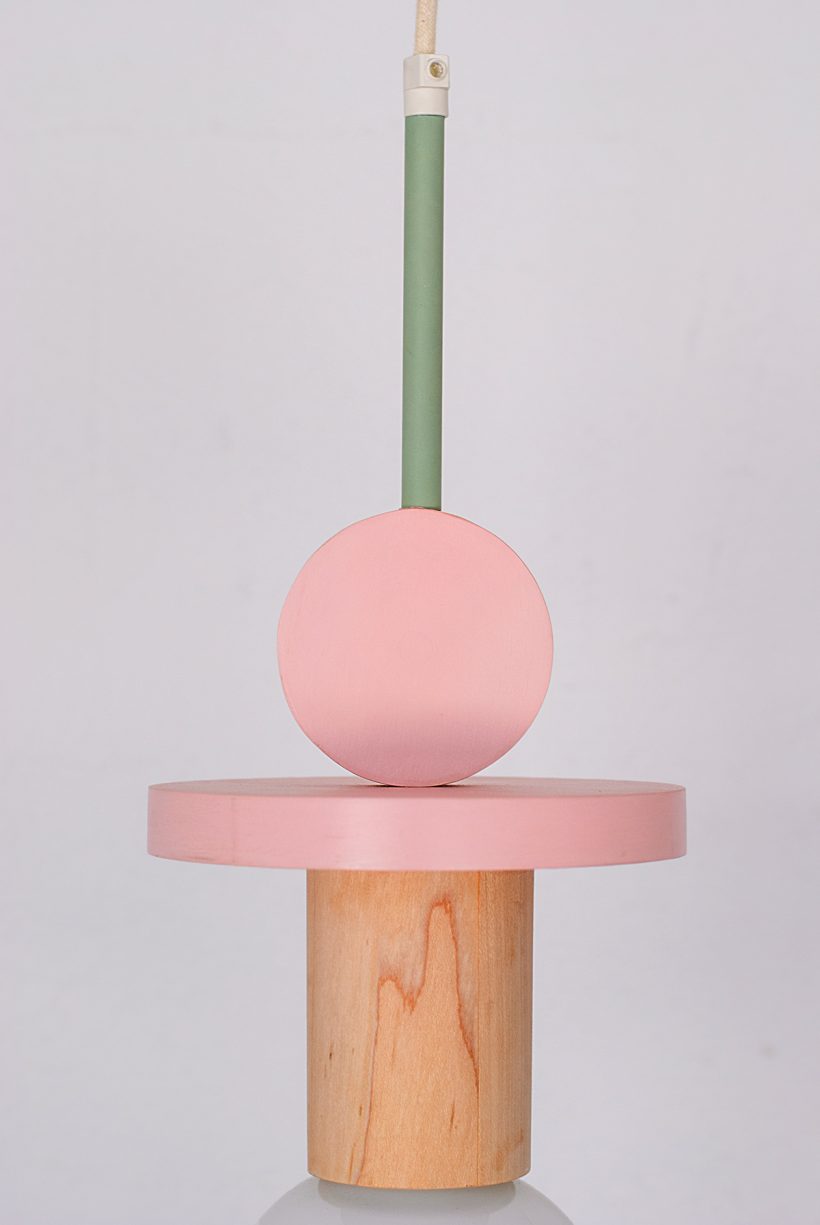 Χειροποίητο Παιδικό Φωτιστικό Οροφής - Astrid Pink