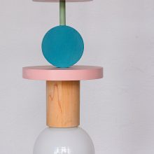 Χειροποίητο Παιδικό Φωτιστικό Οροφής - Janus Pink & Turquoise