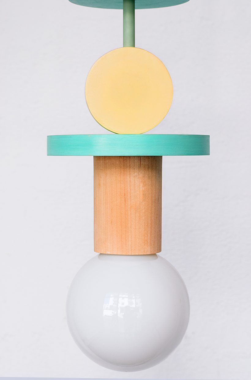 Χειροποίητο Παιδικό Φωτιστικό Οροφής - Janus Yellow & Turquoise