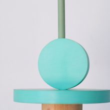 Handmade Wooden Kids Ceiling Light - Astrid Turquoise Bright