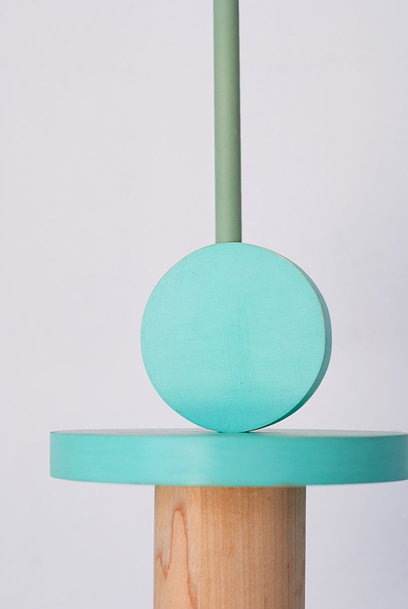 Handmade Wooden Kids Ceiling Light - Astrid Turquoise Bright