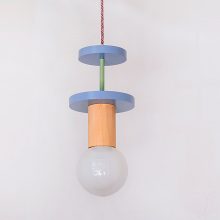 Handmade Wooden Kids Ceiling Light - Cosmo Blue