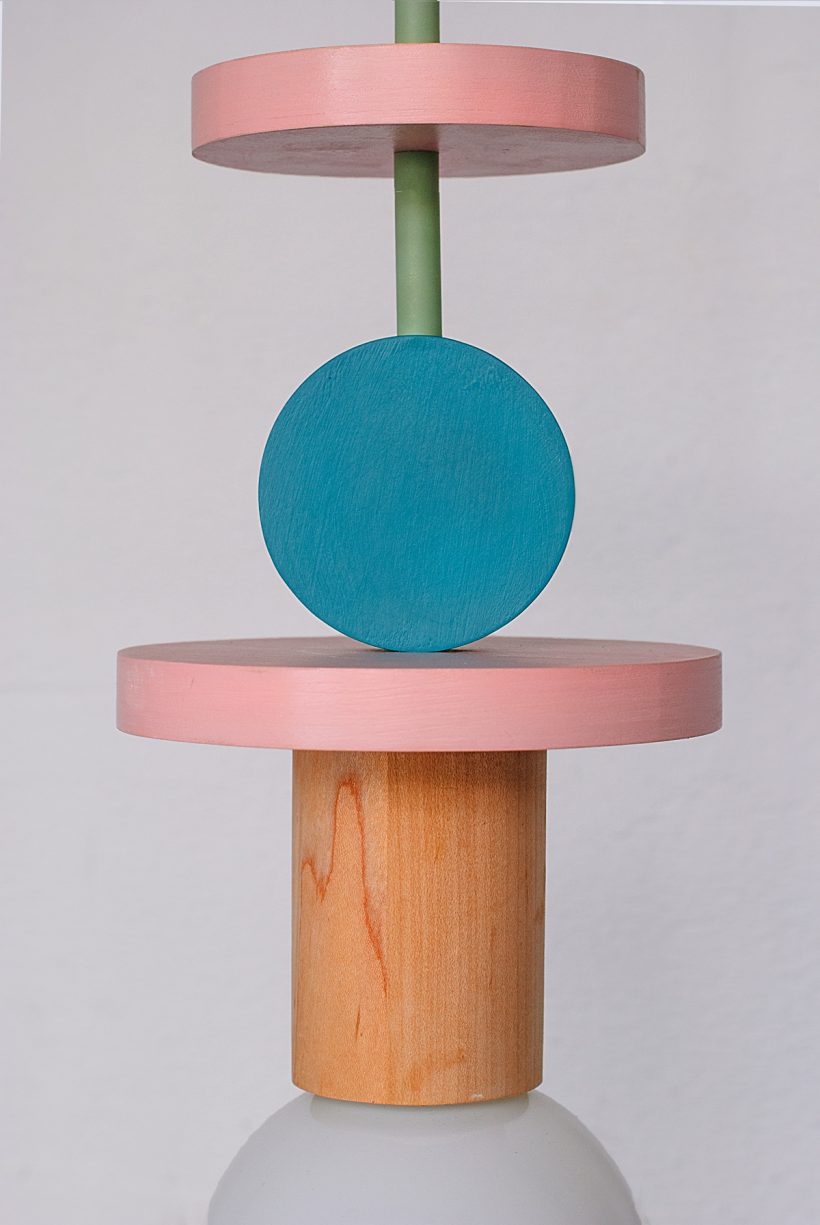 Χειροποίητο Παιδικό Φωτιστικό Οροφής - Janus Pink & Turquoise