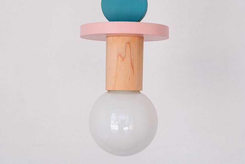 Χειροποίητο Παιδικό Φωτιστικό Οροφής - Astrid Turquoise Dark & Pink