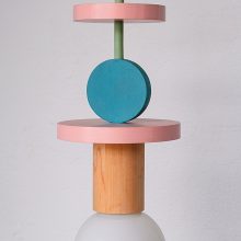 Χειροποίητο Παιδικό Φωτιστικό Οροφής - Janus Pink & Turquoise