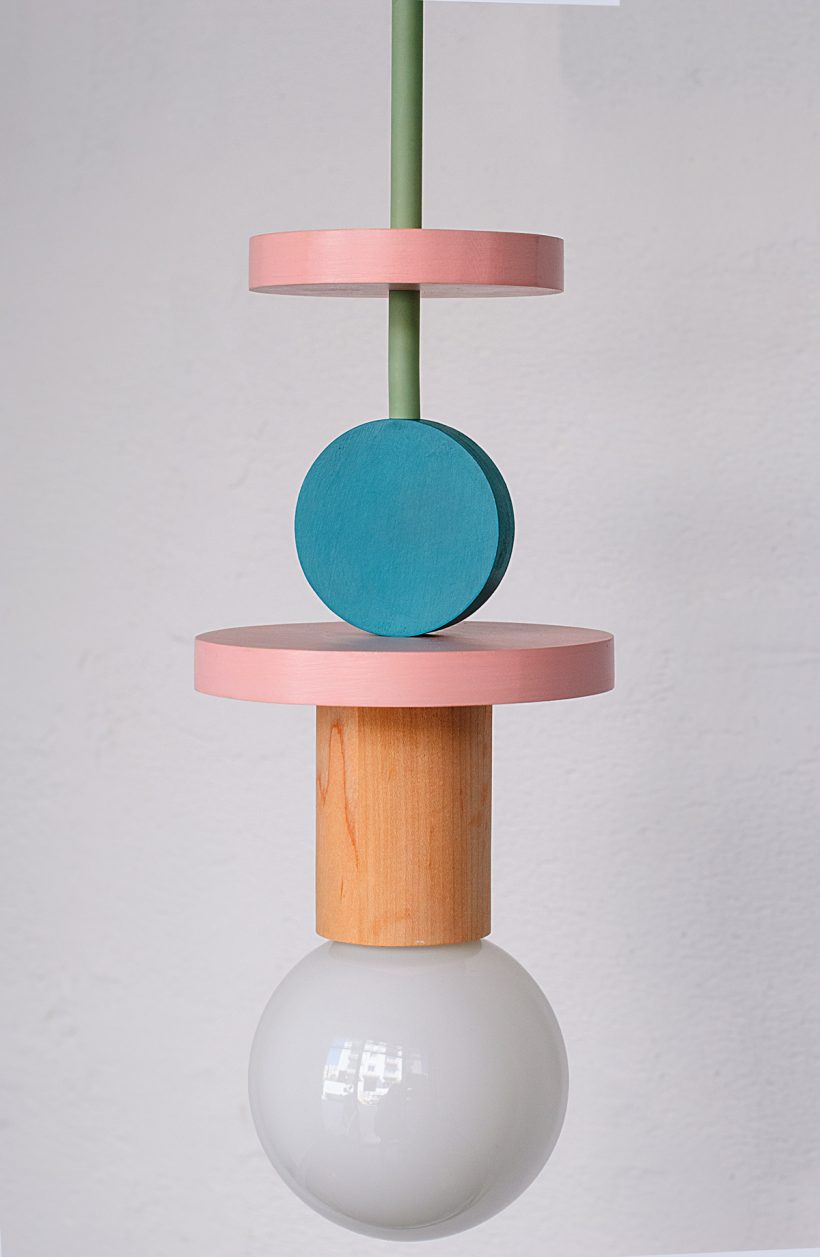 Χειροποίητο Παιδικό Φωτιστικό Οροφής - Janus Pink & Turquoise