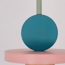 Handmade Wooden Kids Ceiling Light - Astrid Turquoise Dark & Pink