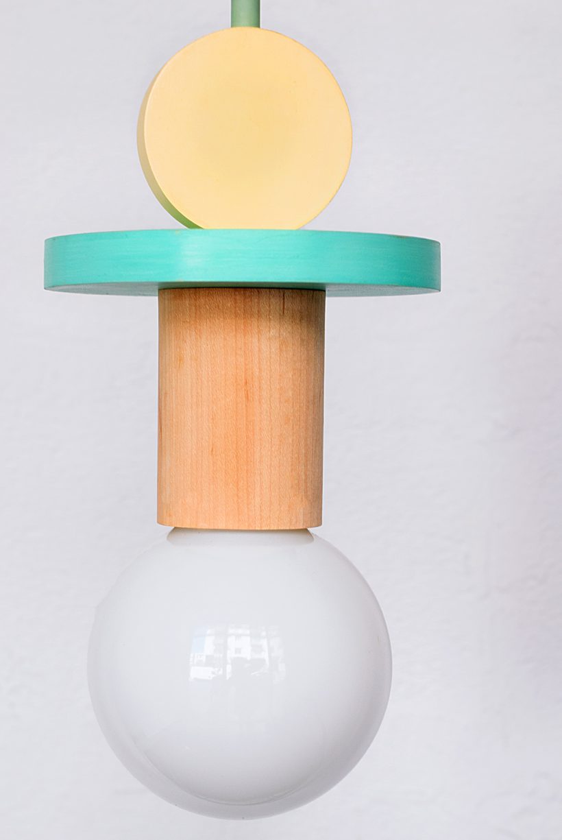 Χειροποίητο Παιδικό Φωτιστικό Οροφής - Janus Yellow & Turquoise