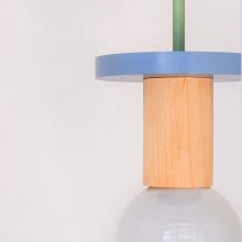 Handmade Wooden Kids Ceiling Light - Cosmo Blue