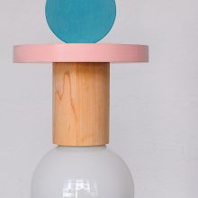 Χειροποίητο Παιδικό Φωτιστικό Οροφής - Janus Pink & Turquoise