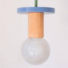 Handmade Wooden Kids Ceiling Light - Cosmo Blue