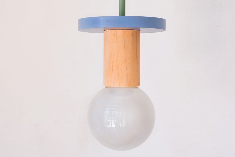 Handmade Wooden Kids Ceiling Light - Cosmo Blue