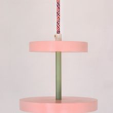 Handmade Wooden Kids Ceiling Light - Cosmo Pink