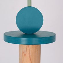 Handmade Wooden Kids Ceiling Light - Astrid Turquoise Dark