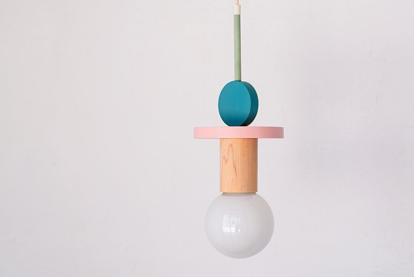 Χειροποίητο Παιδικό Φωτιστικό Οροφής - Astrid Turquoise Dark & Pink