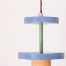 Handmade Wooden Kids Ceiling Light - Cosmo Blue