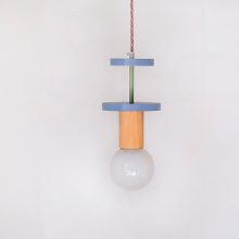 Handmade Wooden Kids Ceiling Light - Cosmo Blue
