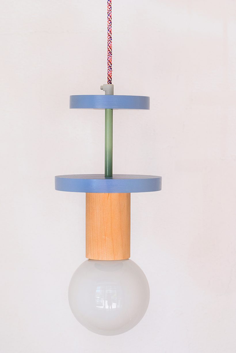 Handmade Wooden Kids Ceiling Light - Cosmo Blue