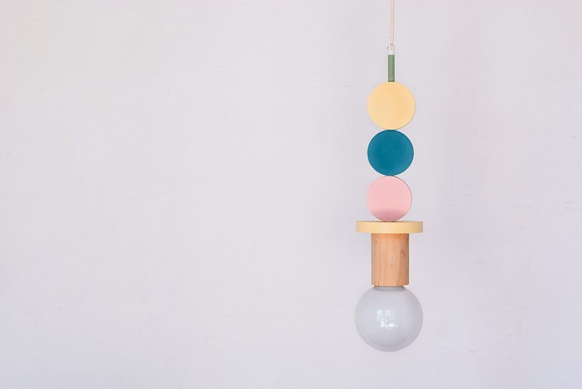 Handmade Wooden Kids Ceiling Light - Planets